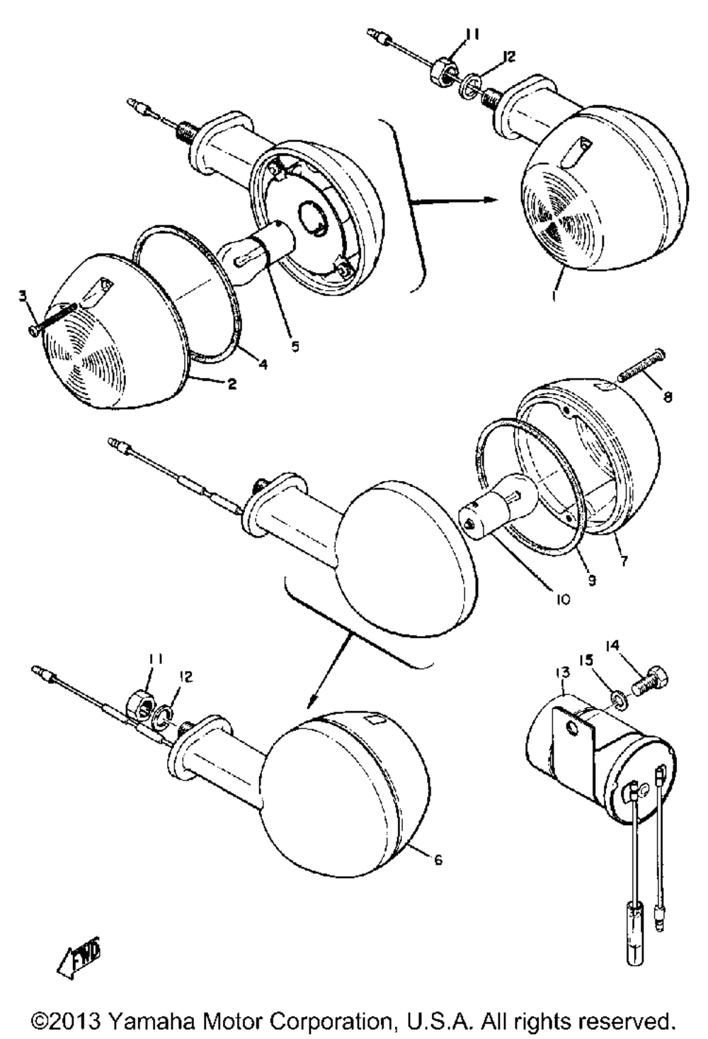 Flasher lamp (alternate parts)