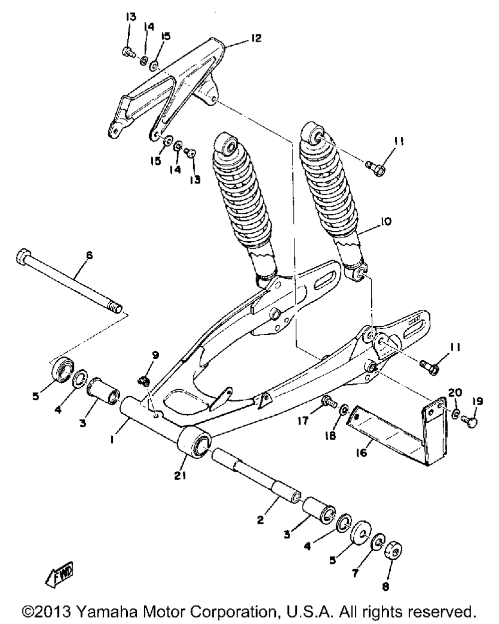 Rear arm-rear cushion