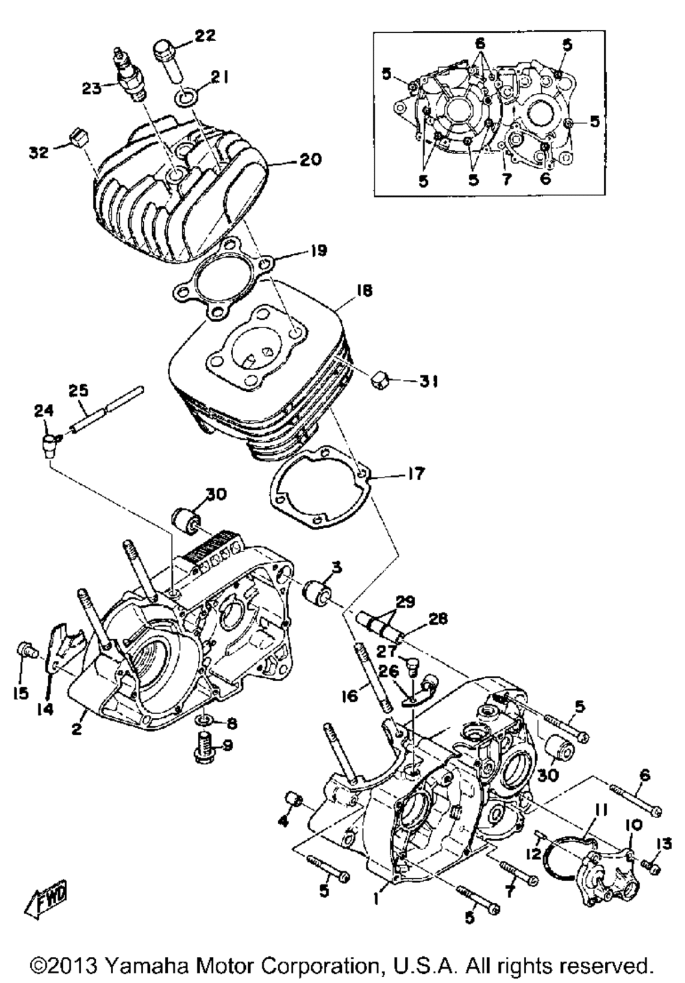 Crankcase - cylinder