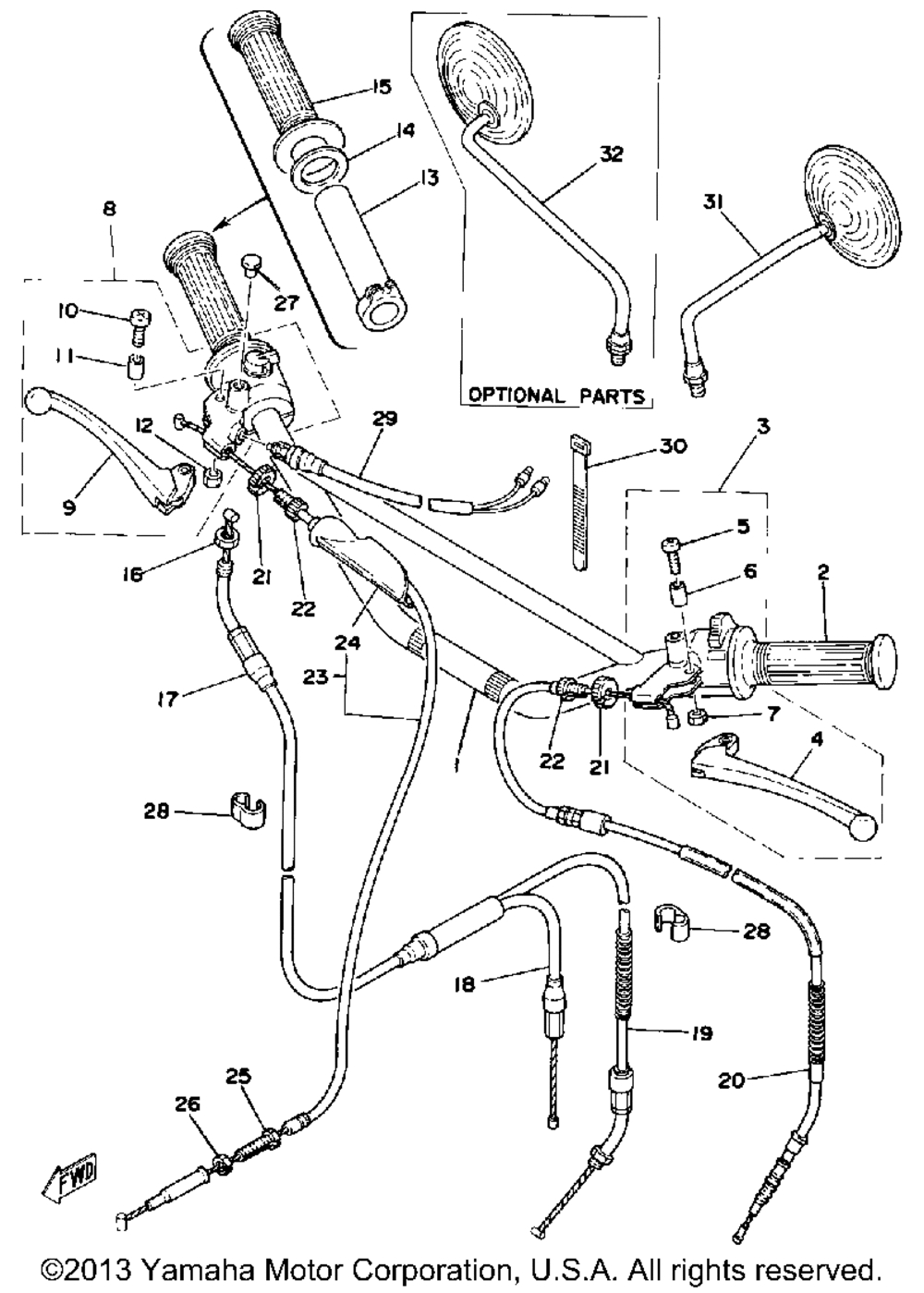 Handle wire