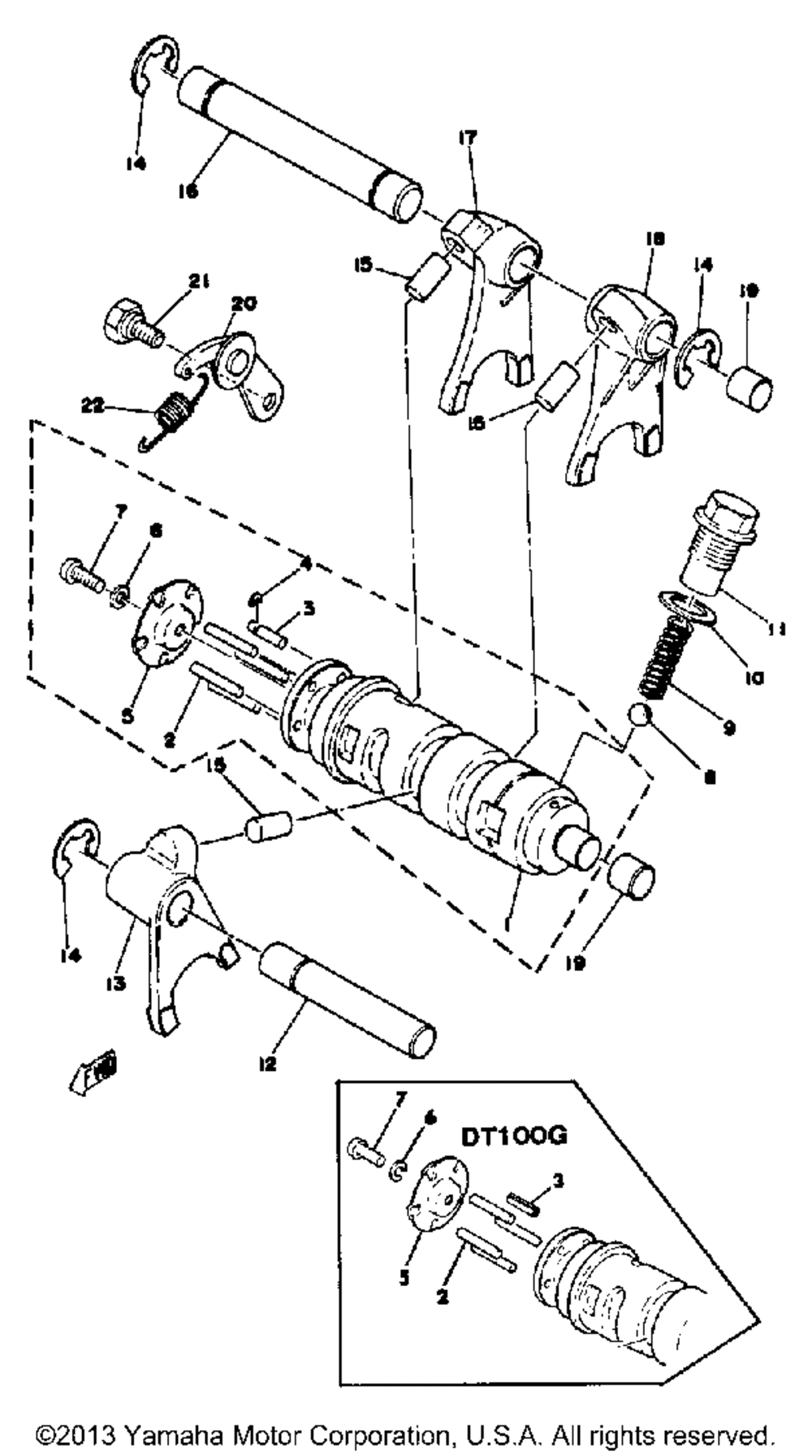 Shift cam fork