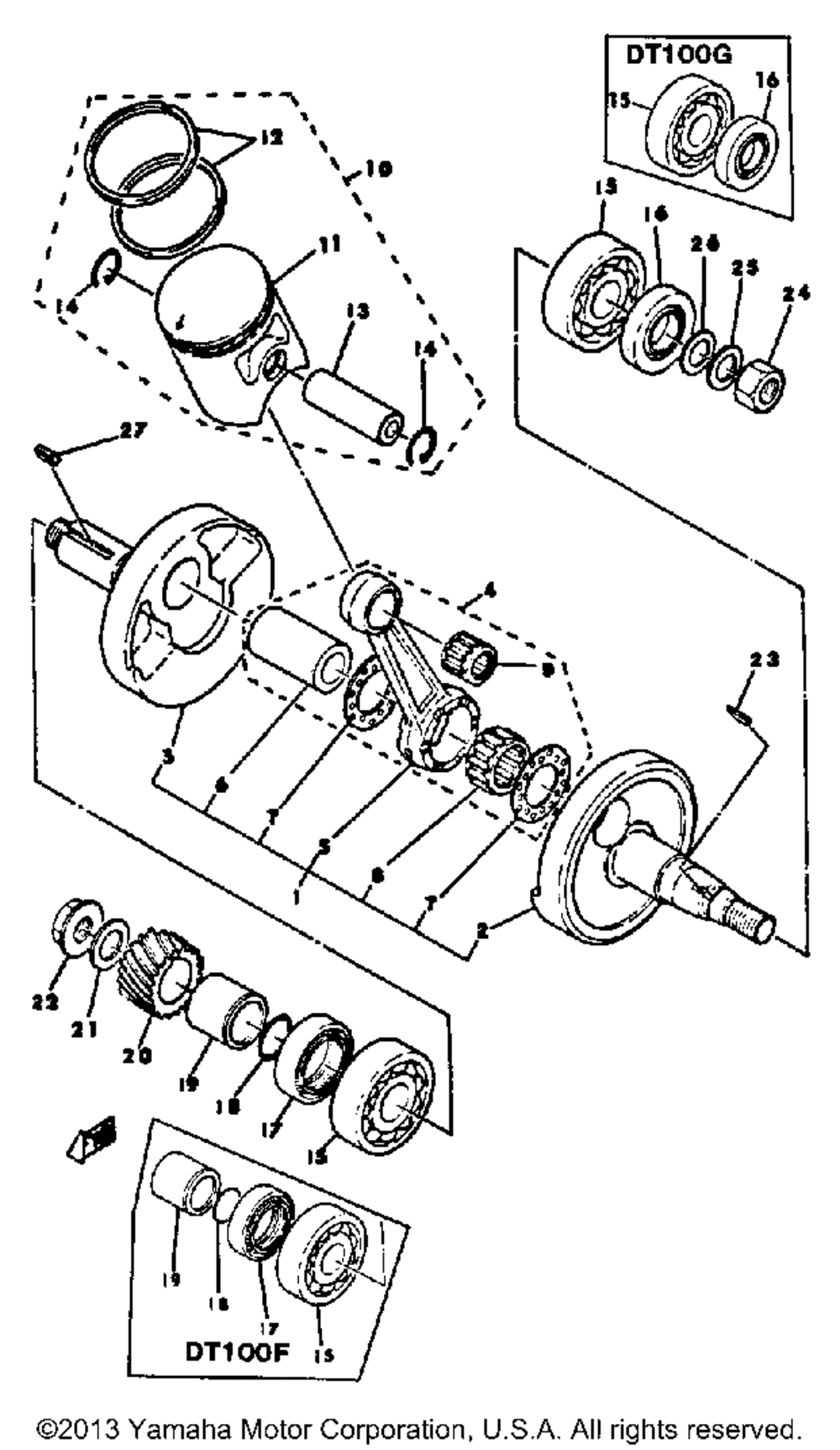 Crankshaft piston