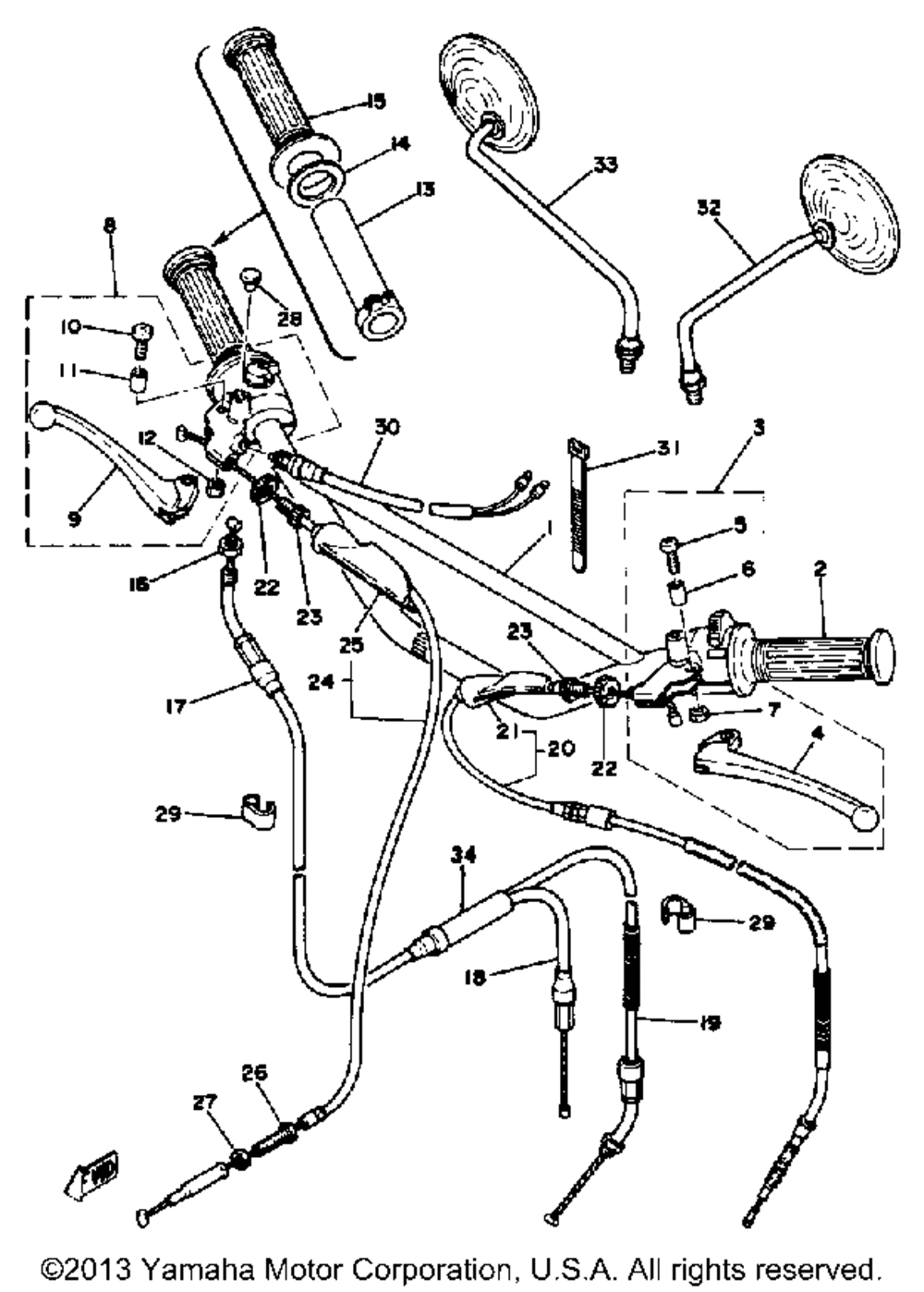 Handlebar cabledt100e e011001~