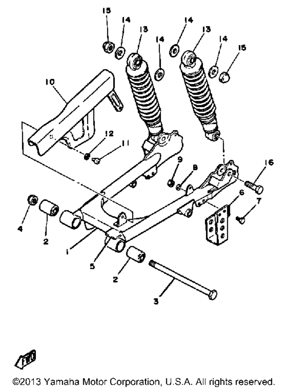 Rear arm-suspension