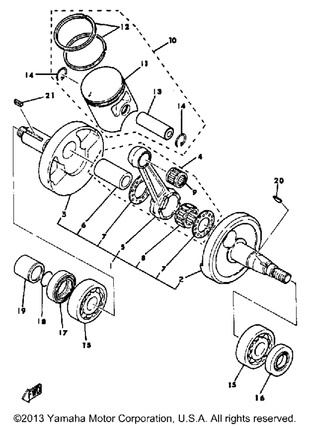 Crankshaft - piston