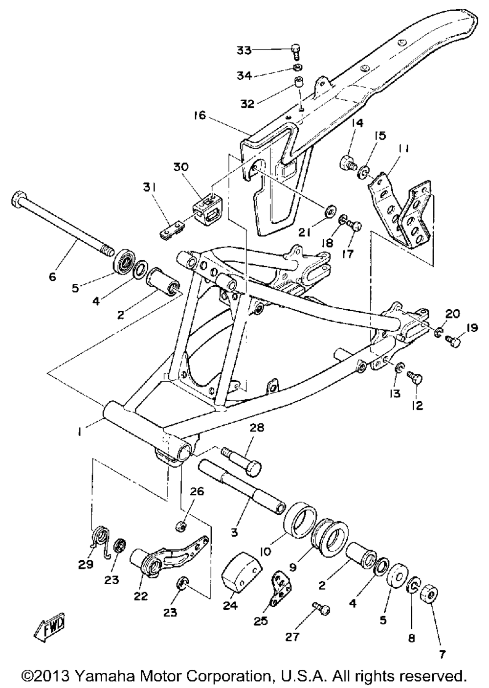 Rear arm