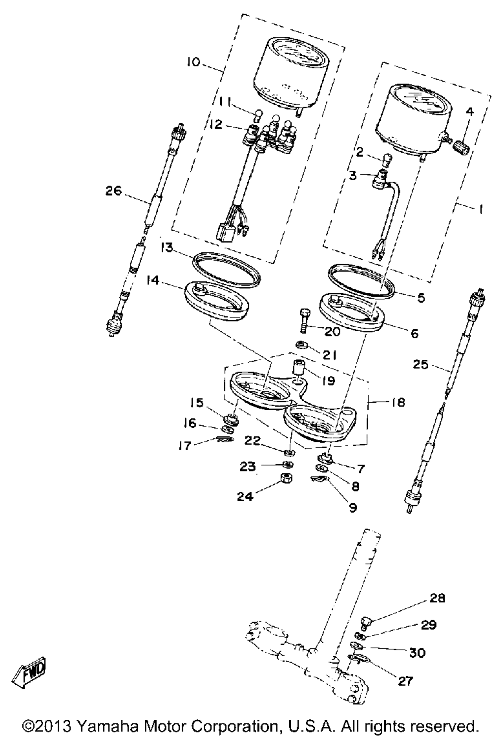 Speedometer tachometer