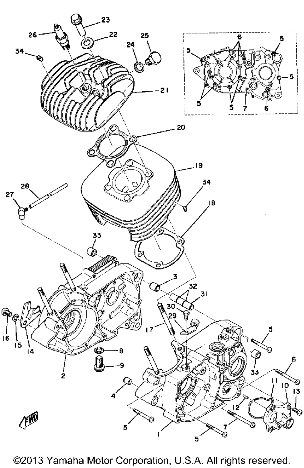 Crankcase - cylinder