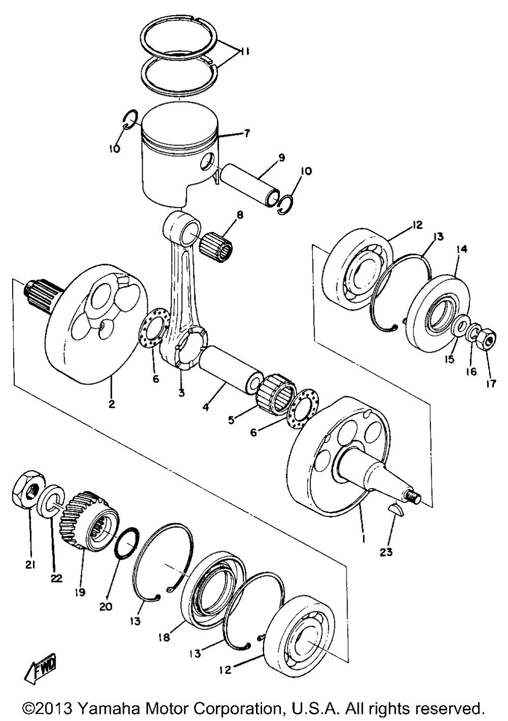 Crank & piston