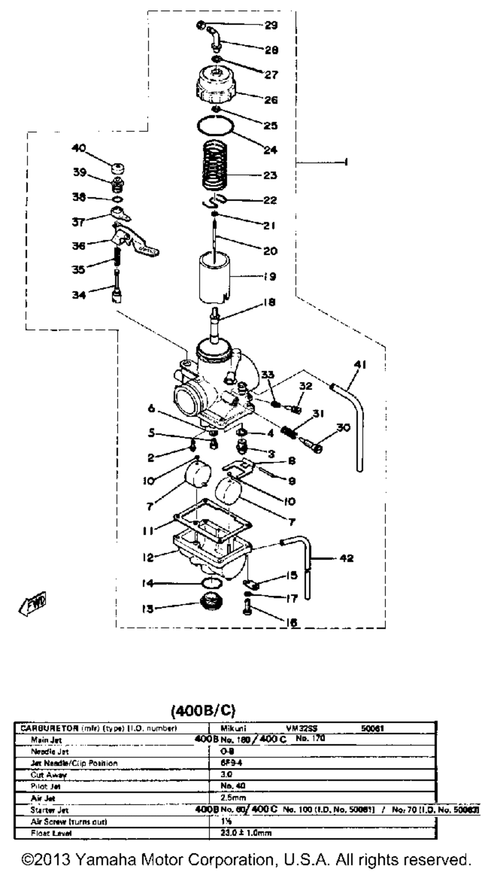 Carburetor 400b - c