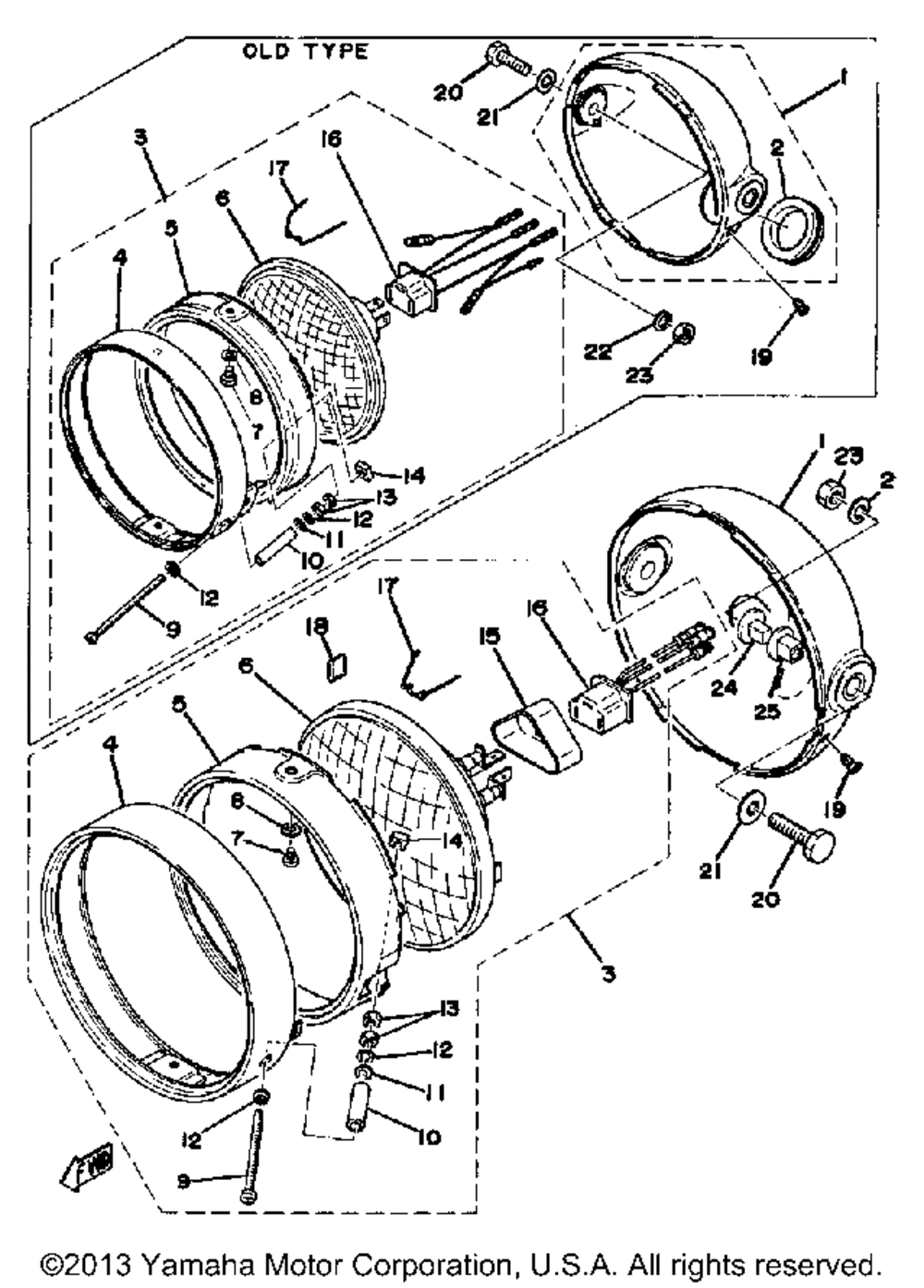 Headlight 250b - c - 400b - c