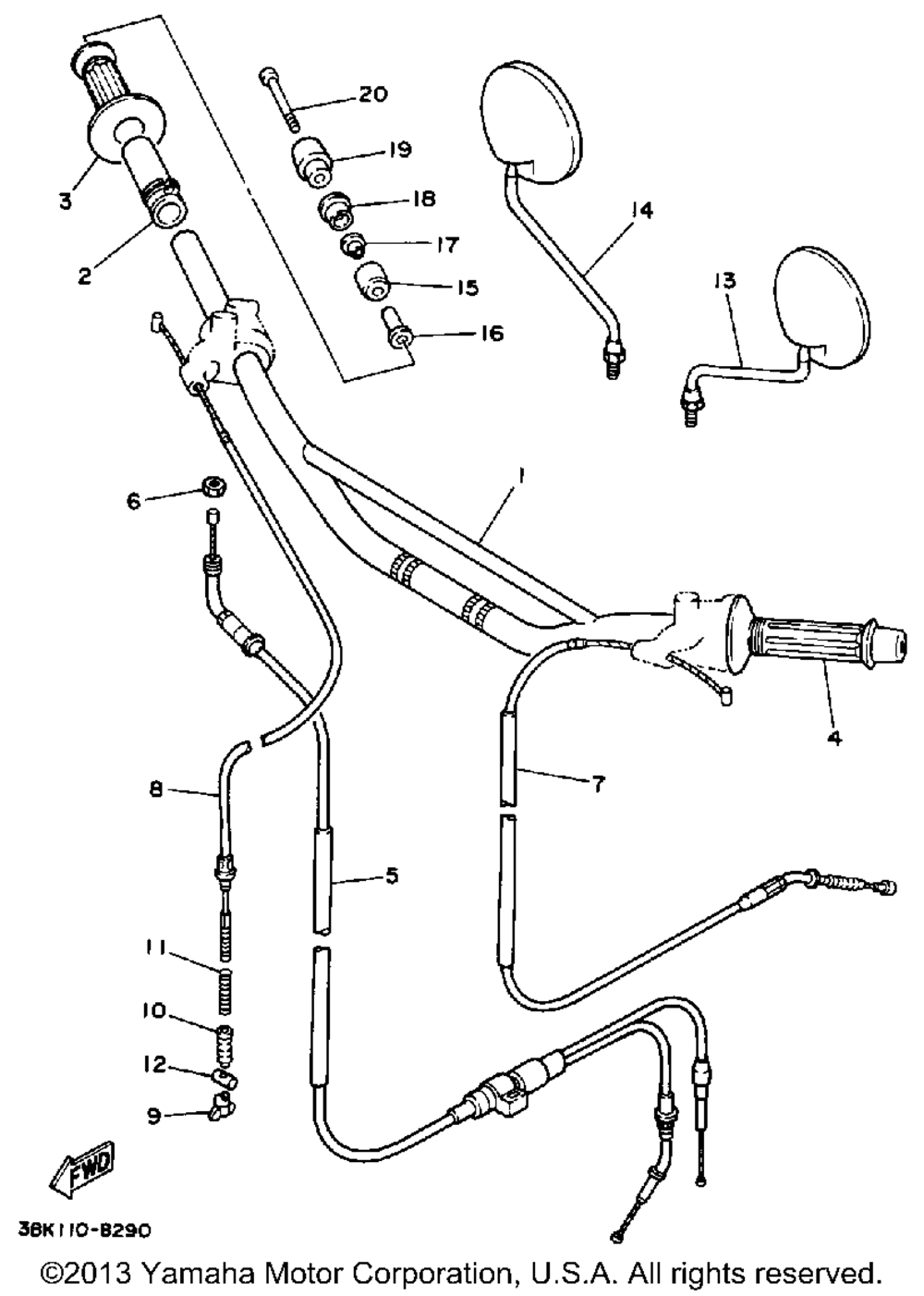 Handlebar - cable