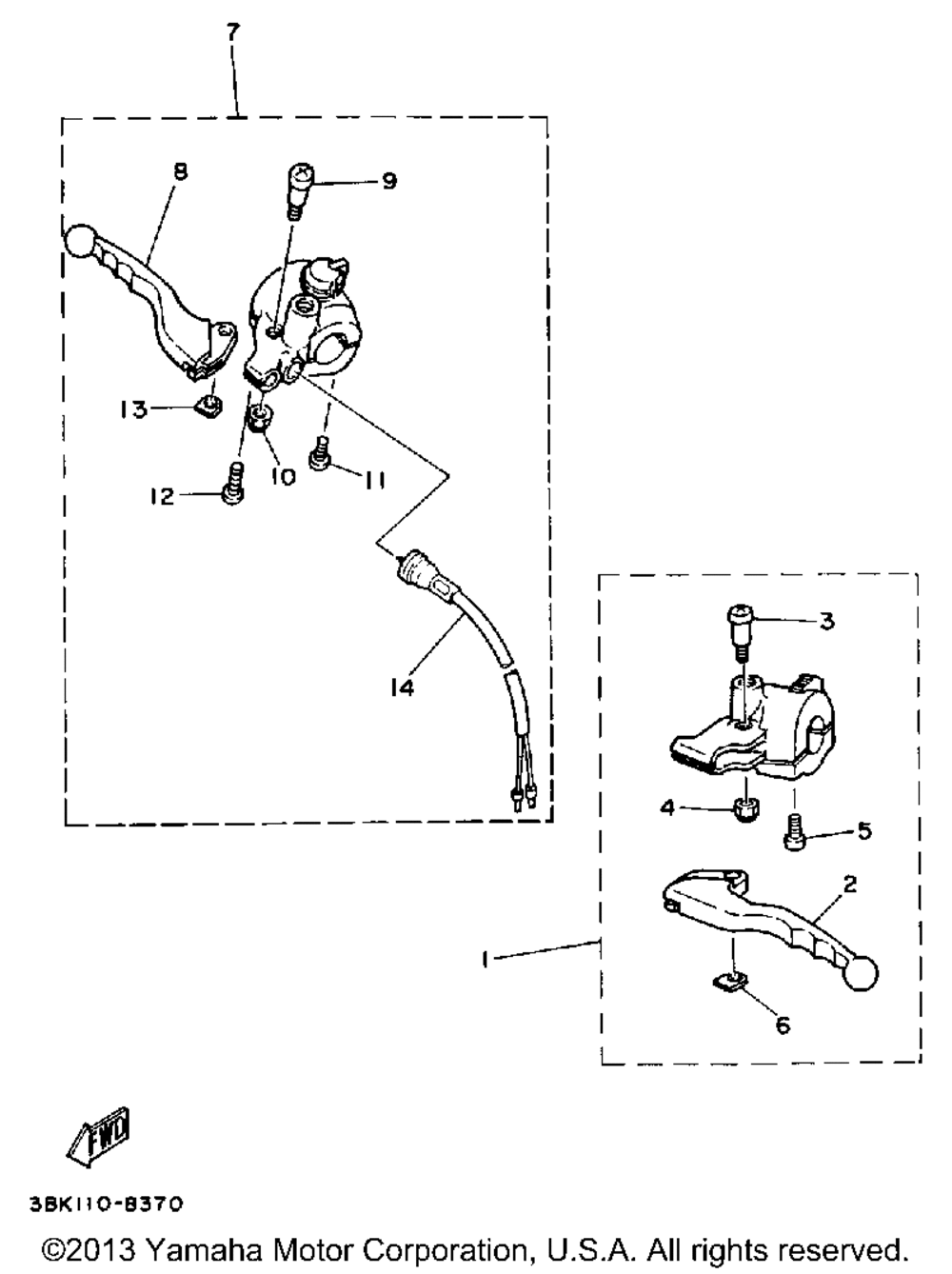 Handle switch - lever