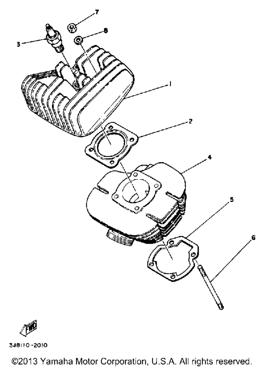 Cylinder head - cylinderdt80h - j - k