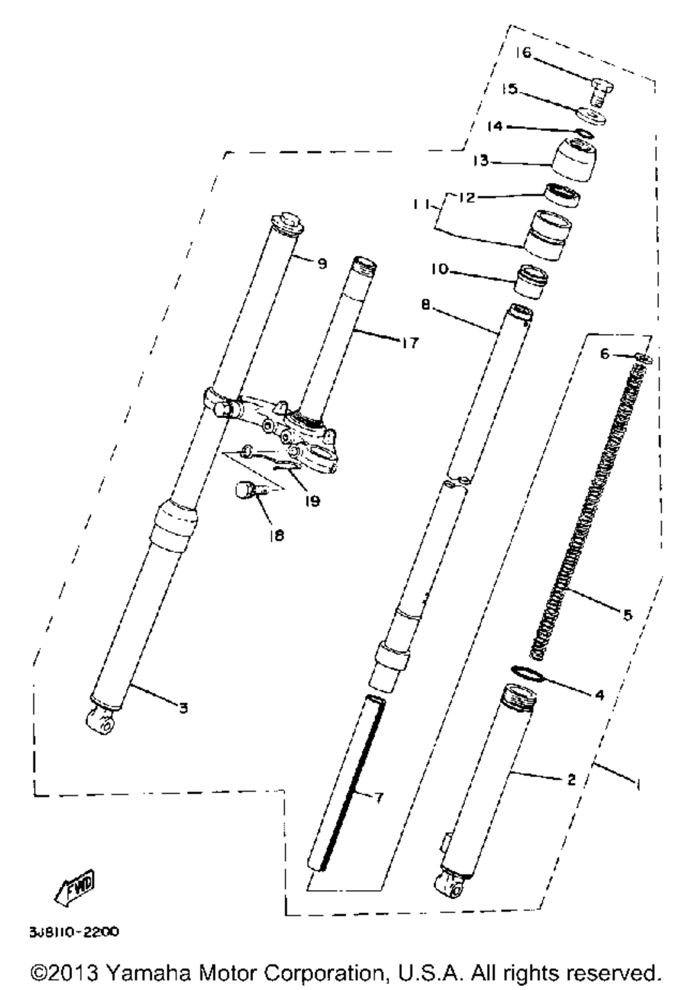 Front forkdt80h - j - k