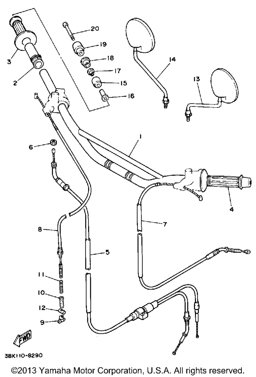 Handlebar - cable