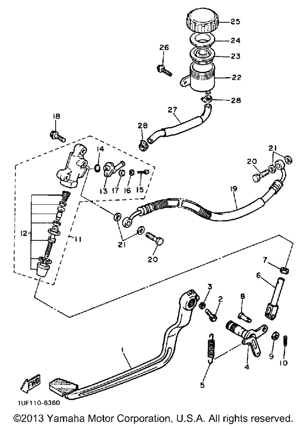 Rear master cylinder