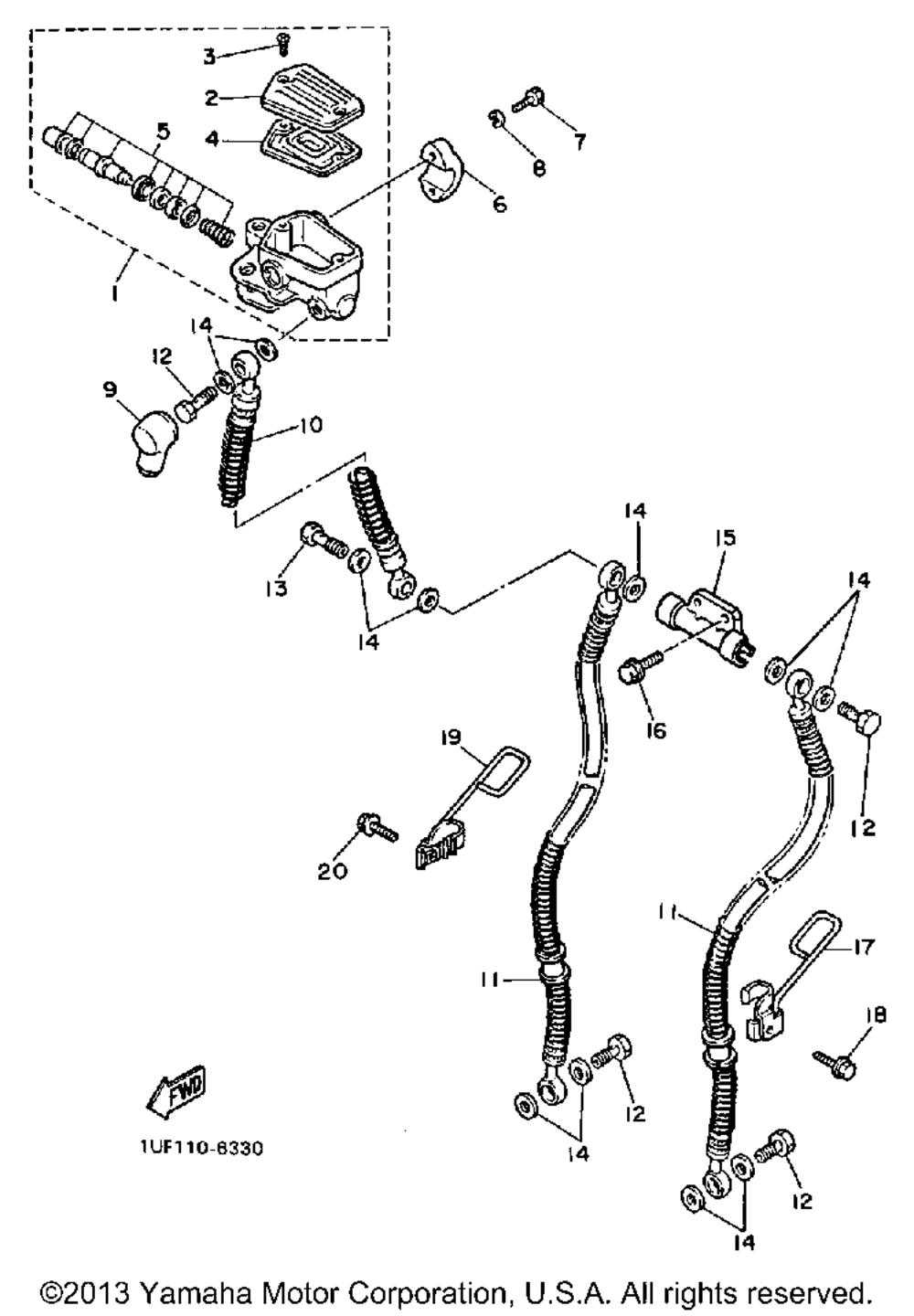 Front master cylinder 1