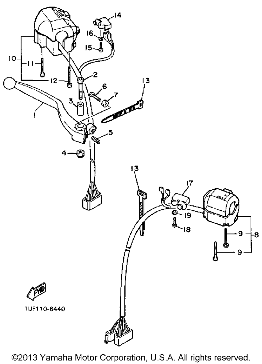 Handle switch lever