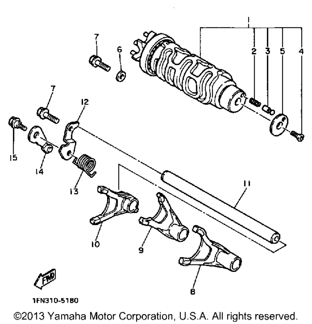 Shift cam fork