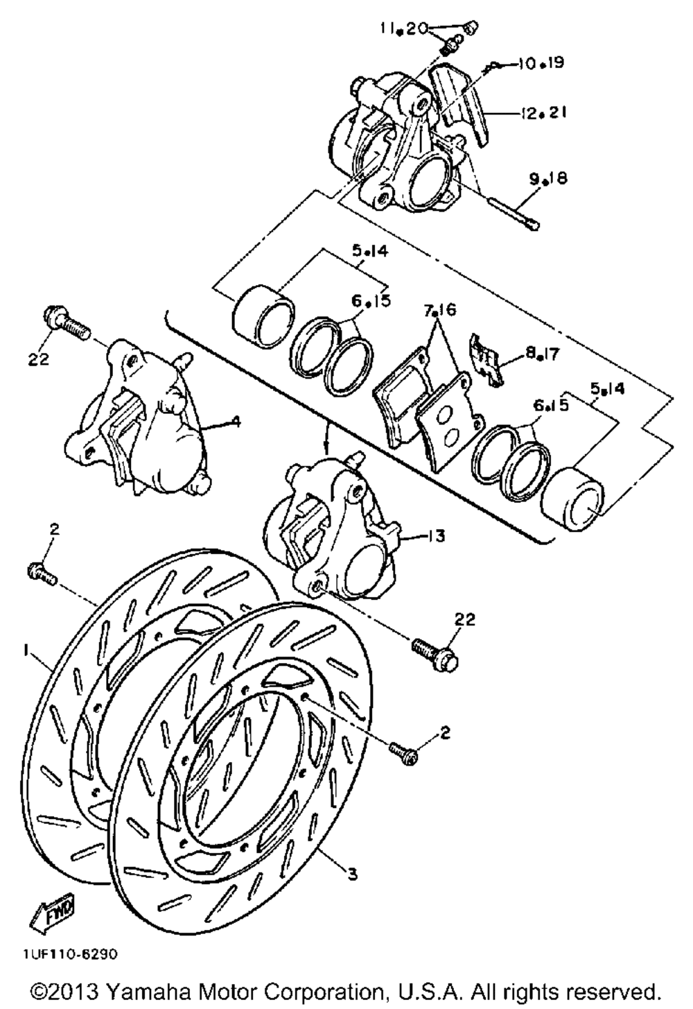 Front brake caliper