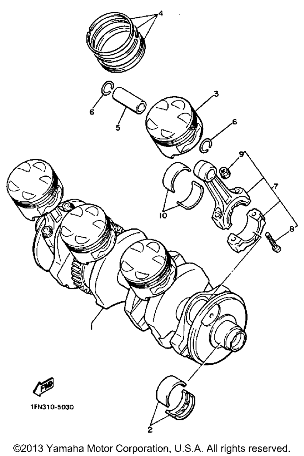 Crankshaft piston