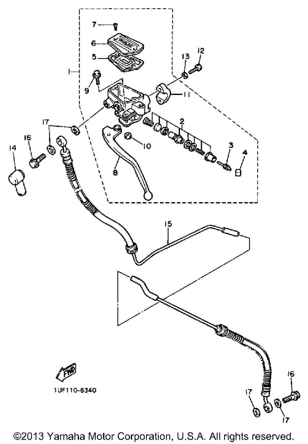 Front master cylinder 2