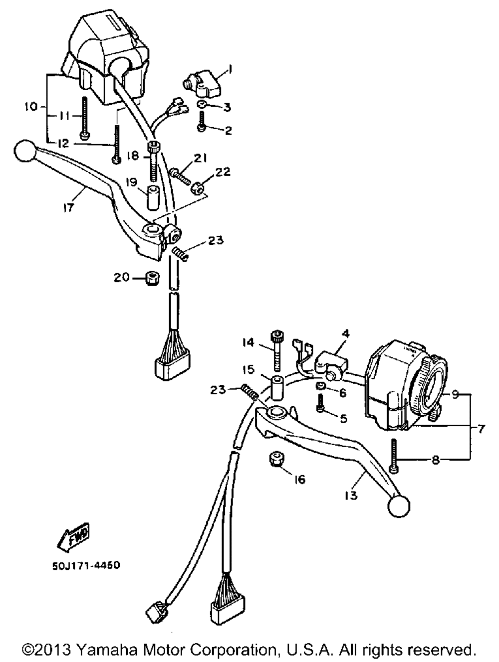 Handle switch lever