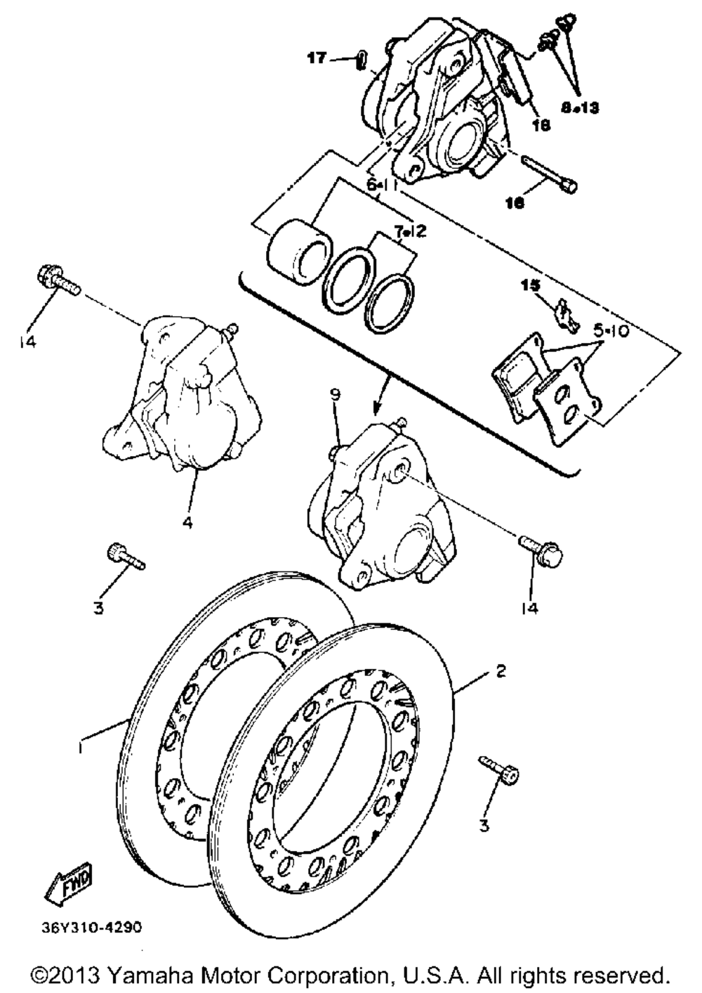 Front brake caliper