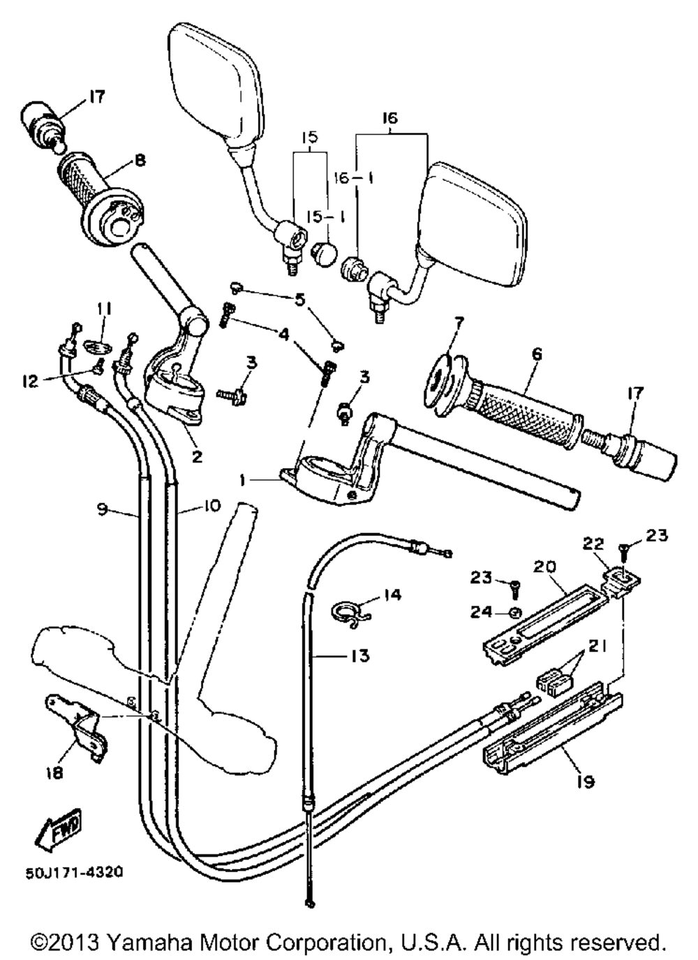 Handlebar cable