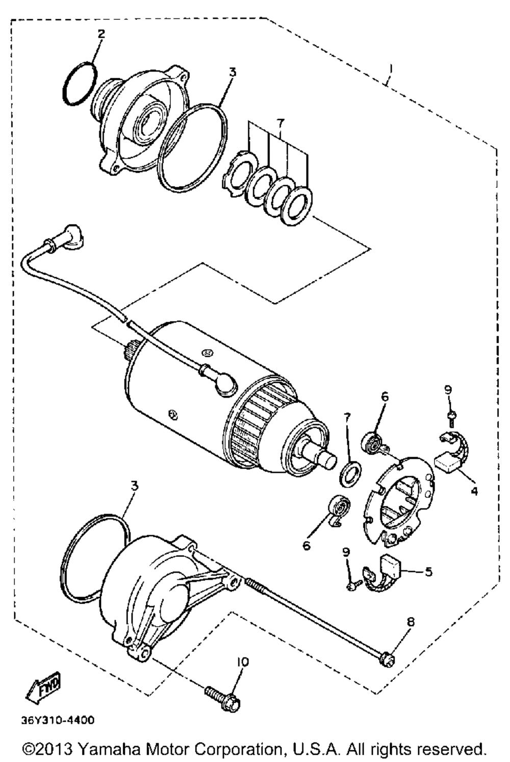 Starting motor