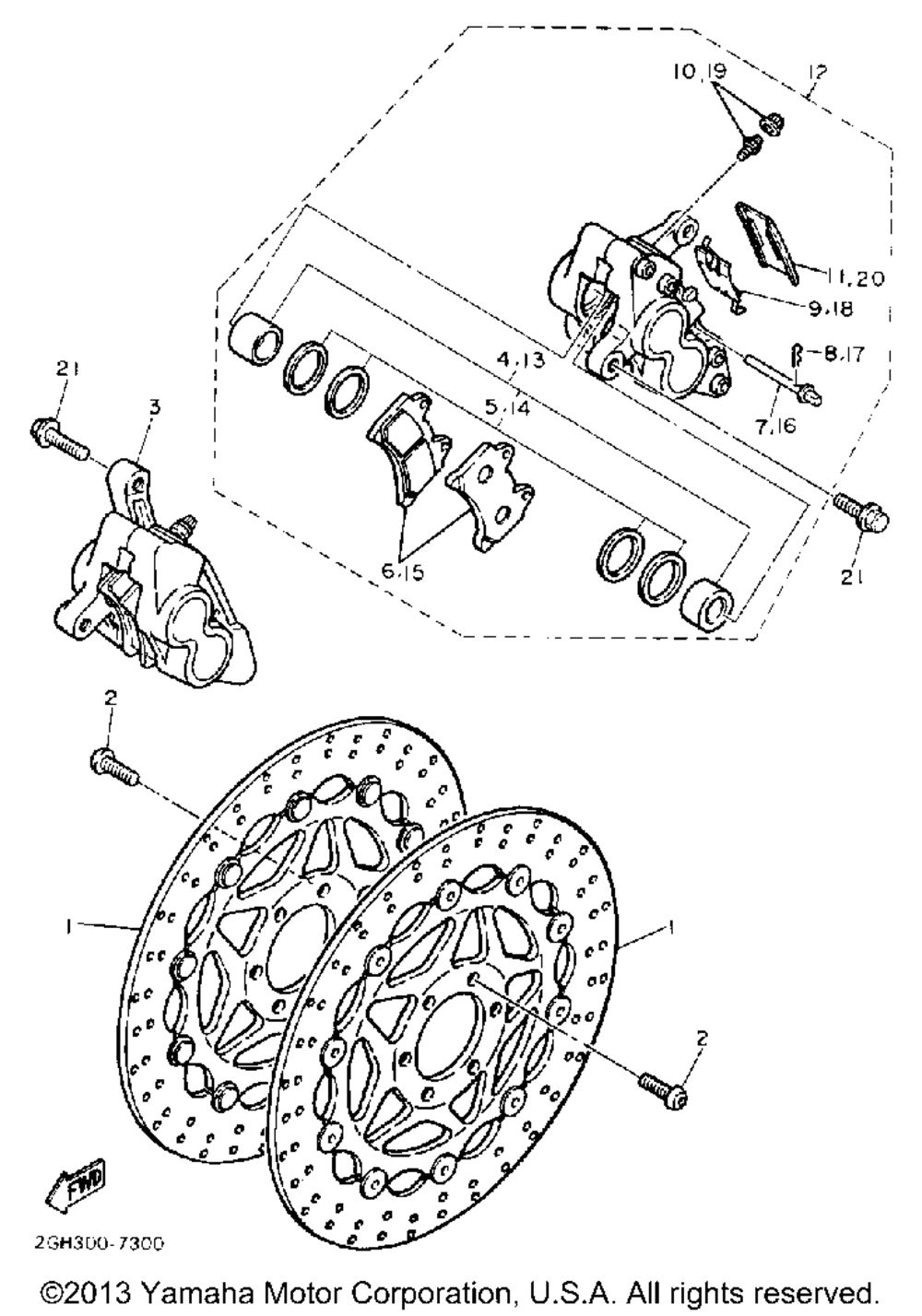 Front brake caliper