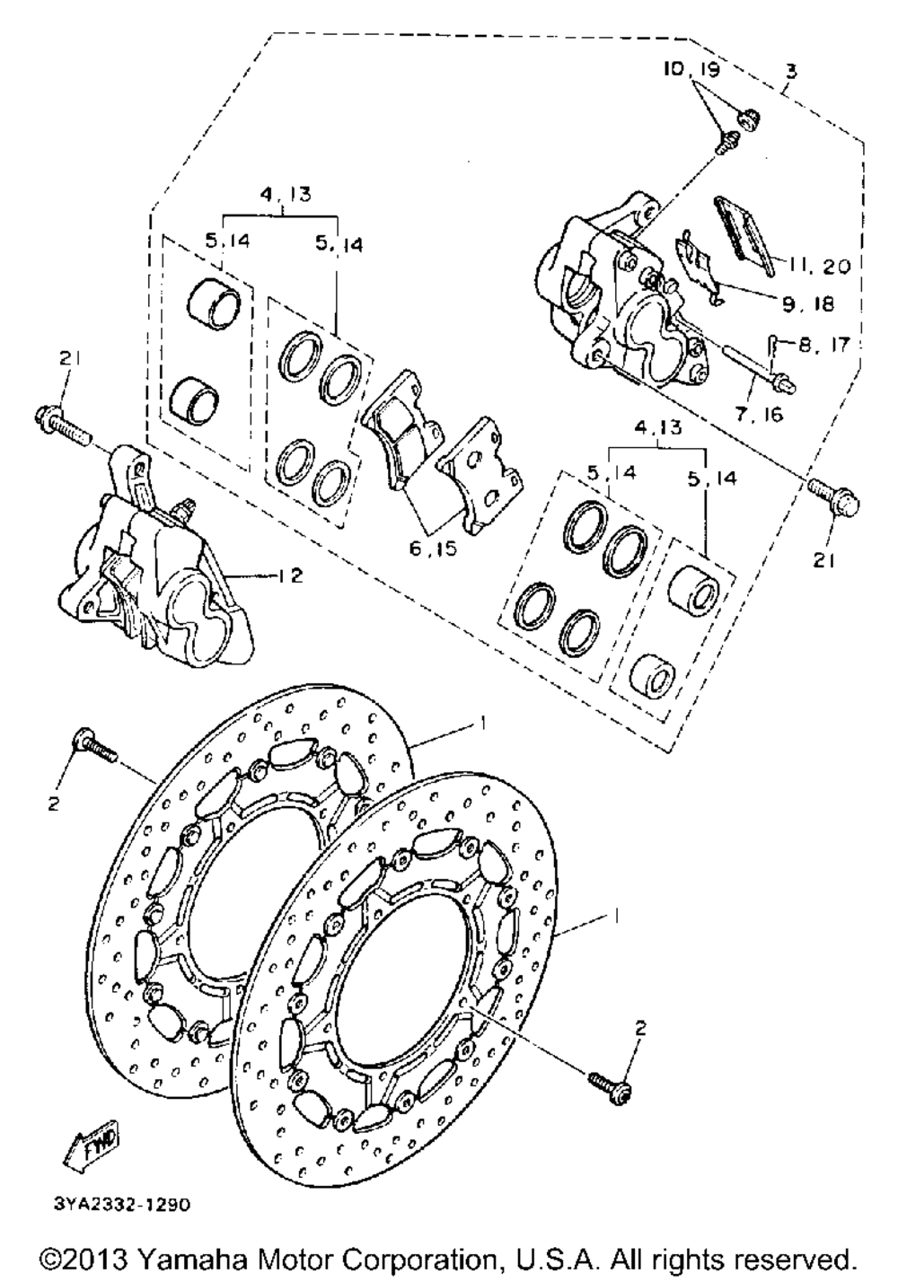 Front brake caliper