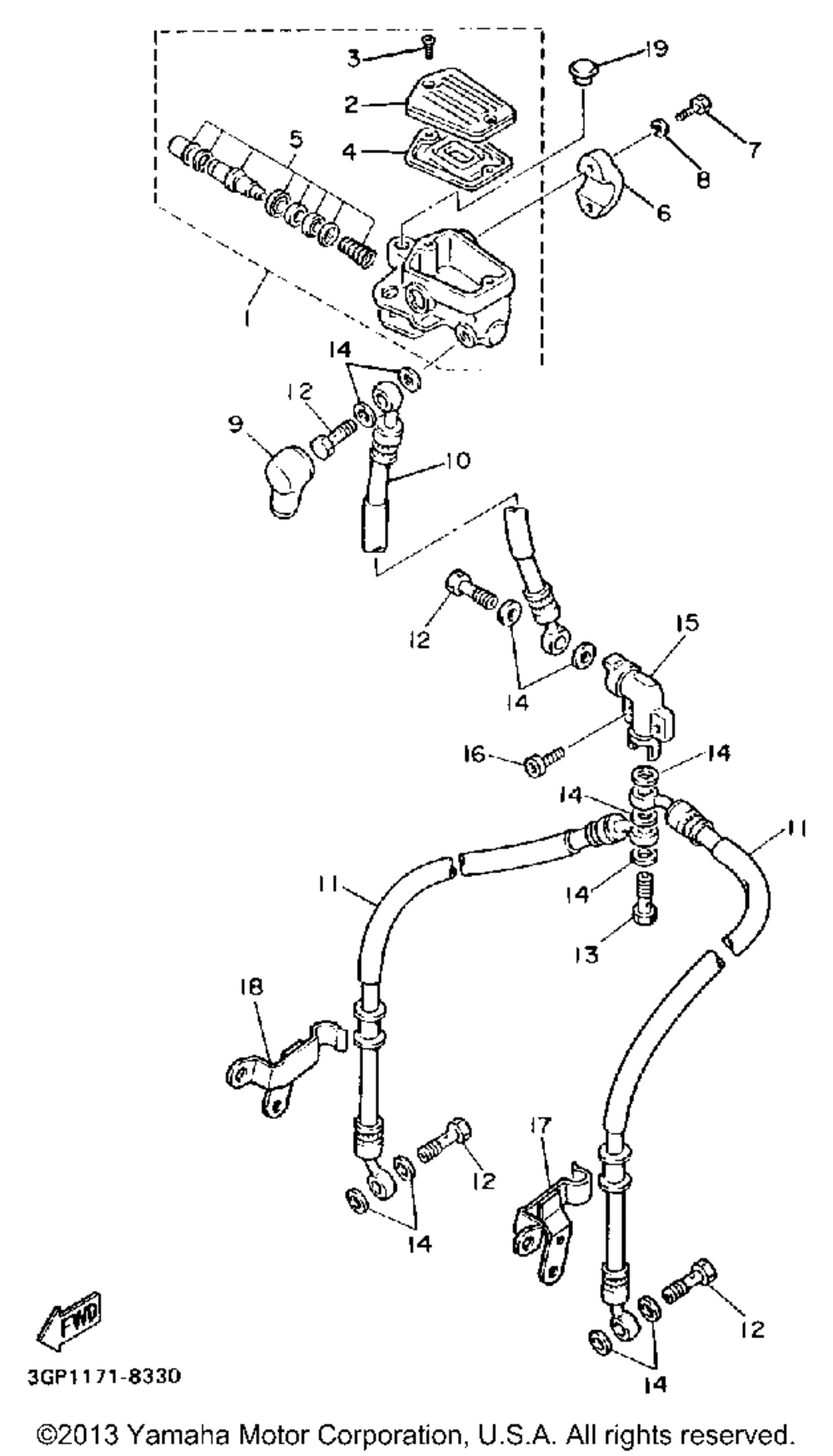 Front master cylinder 1