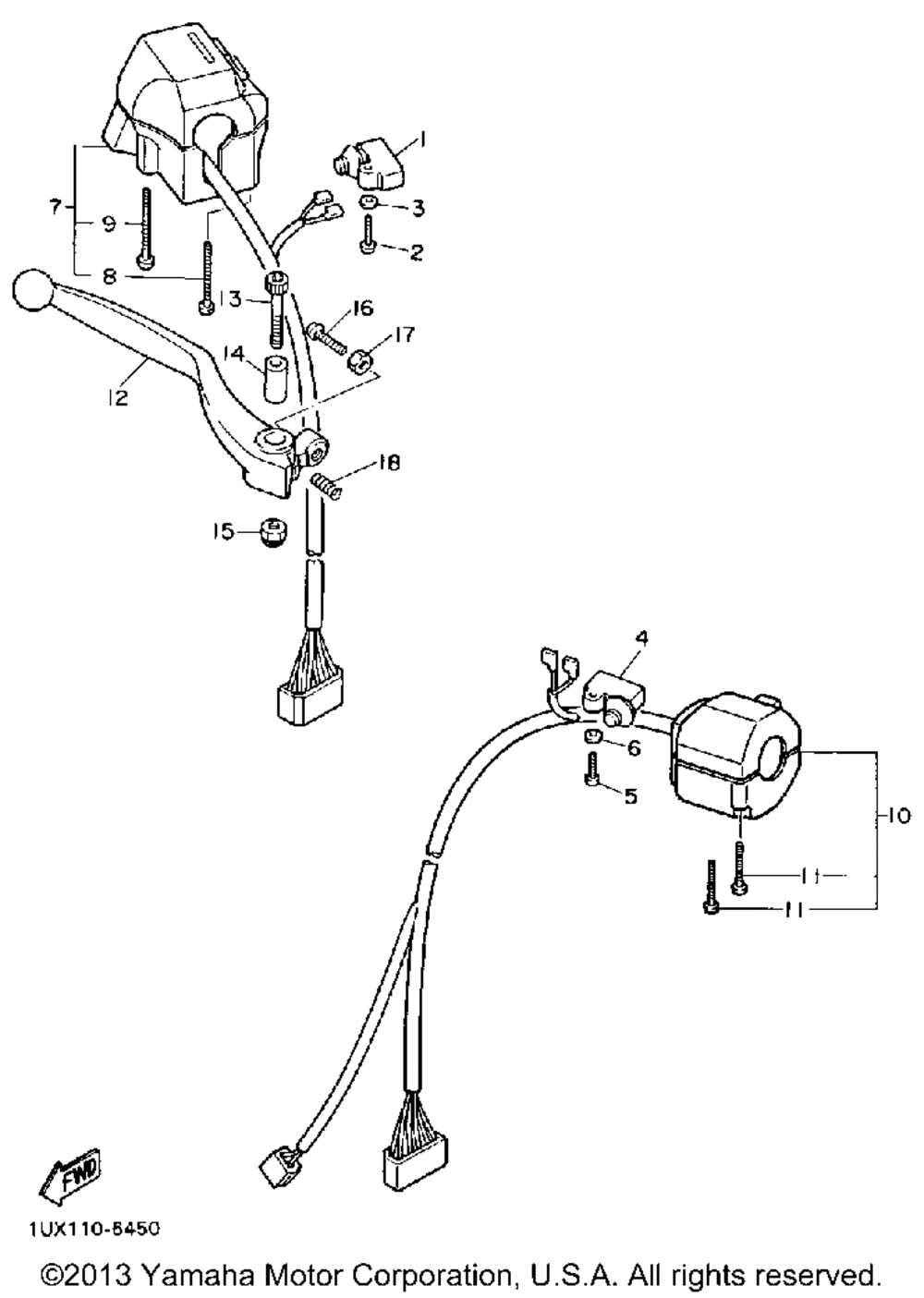 Handle switch lever