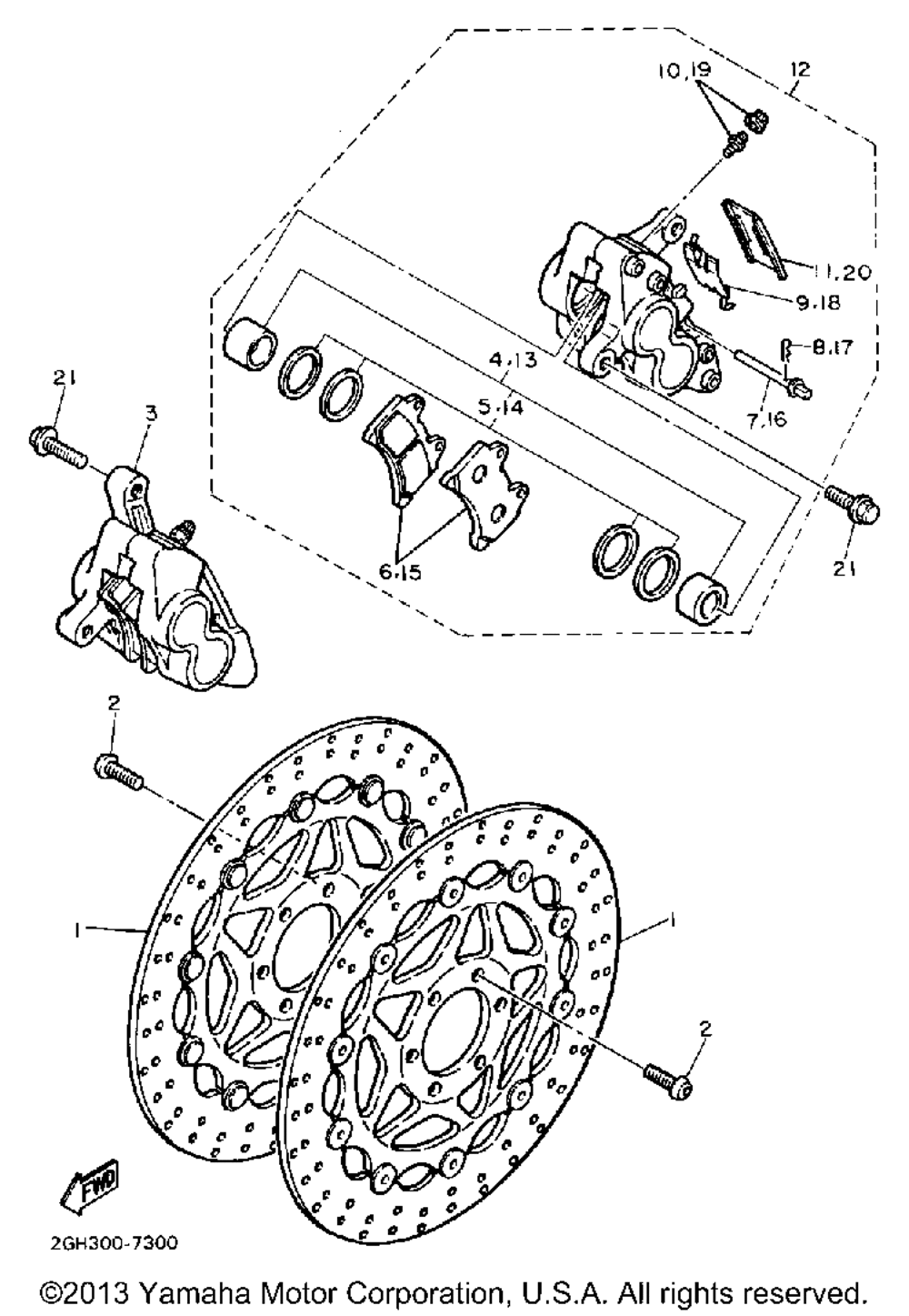 Front brake caliper