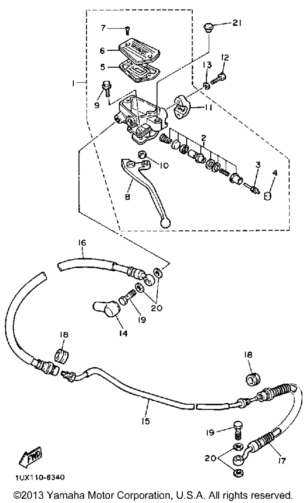 Front master cylinder 2