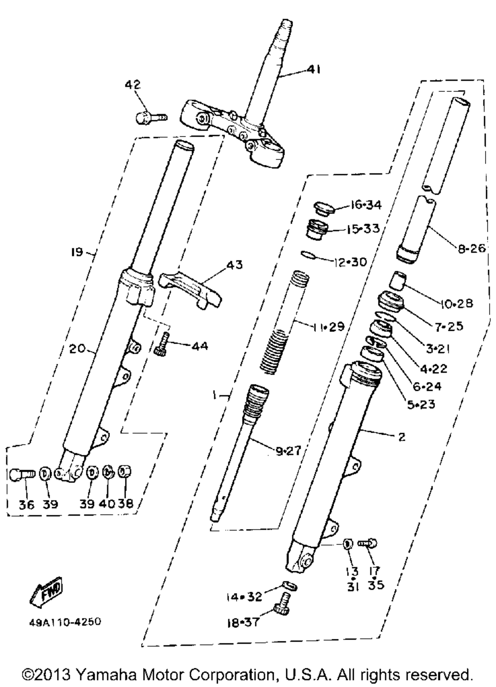 Front fork fj600l lc