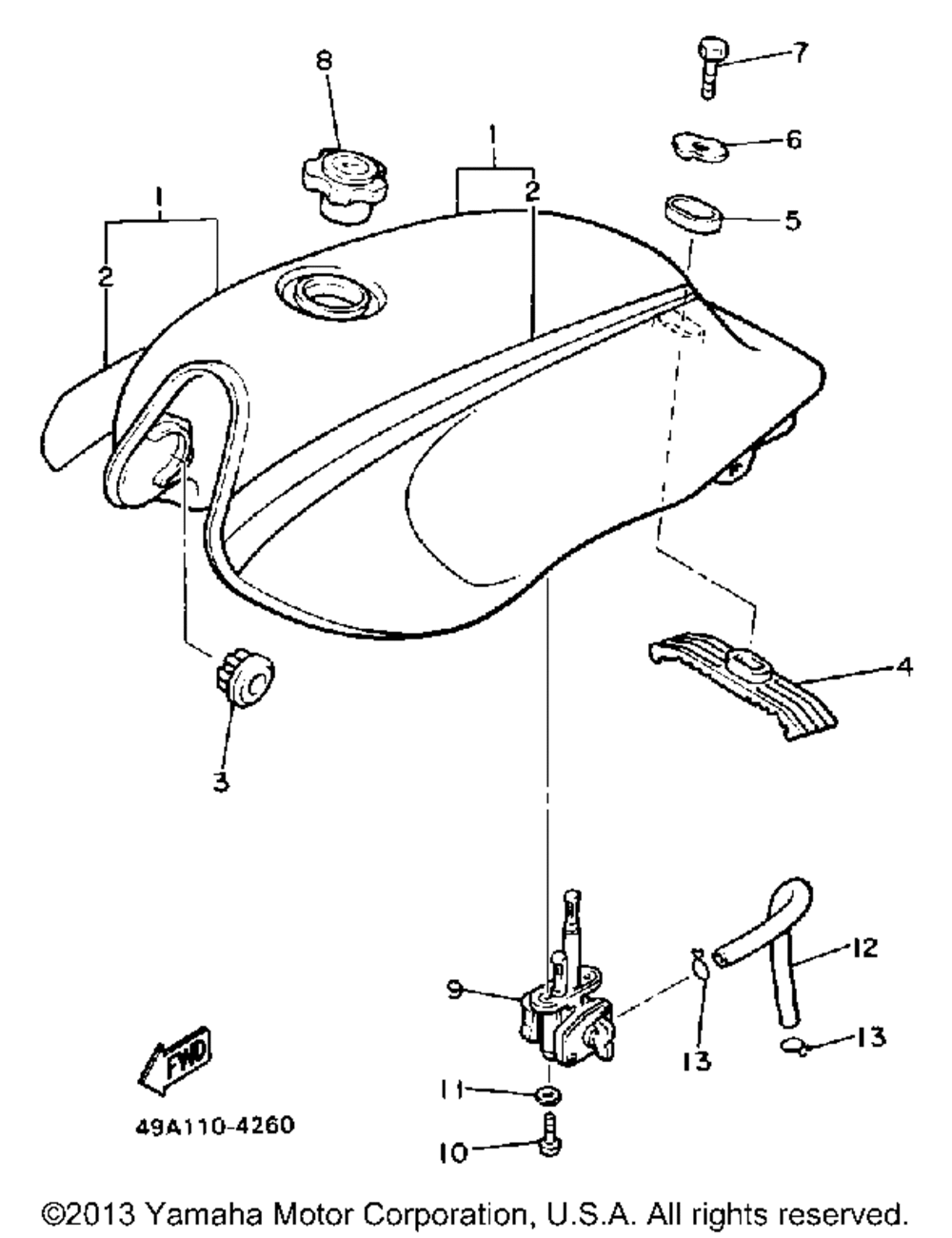 Fuel tank fj600l n