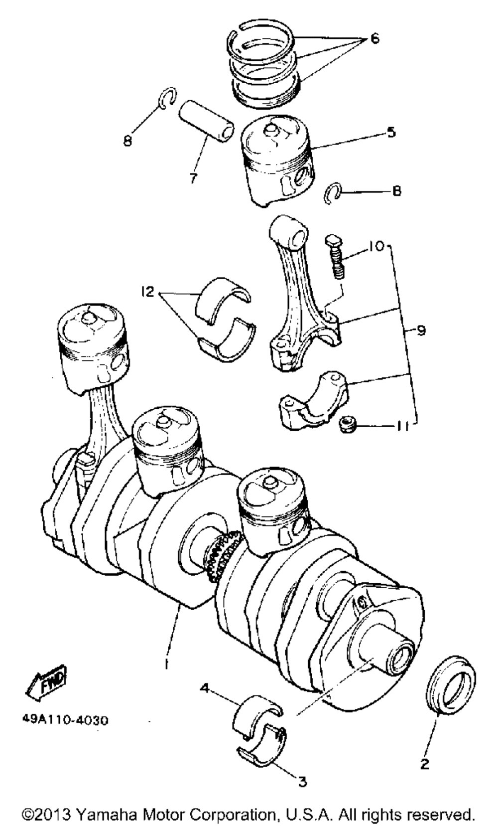 Crankshaft piston