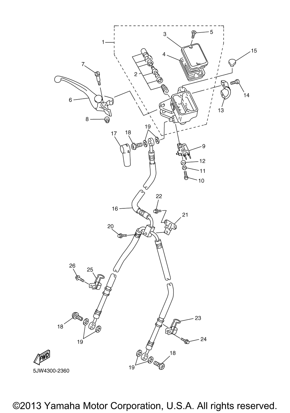 Front master cylinder