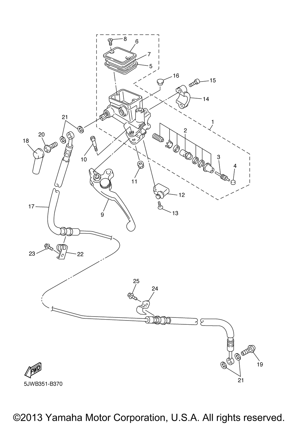 Front master cylinder 2