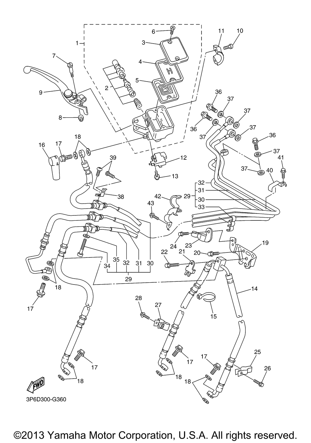 Front master cylinder