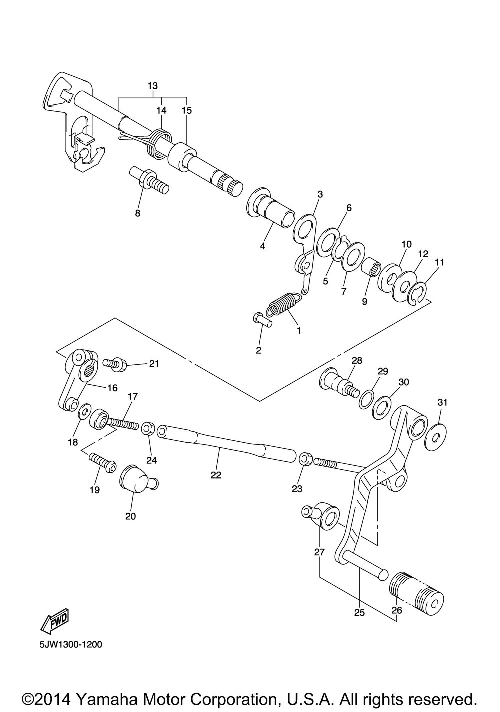 Shift shaft