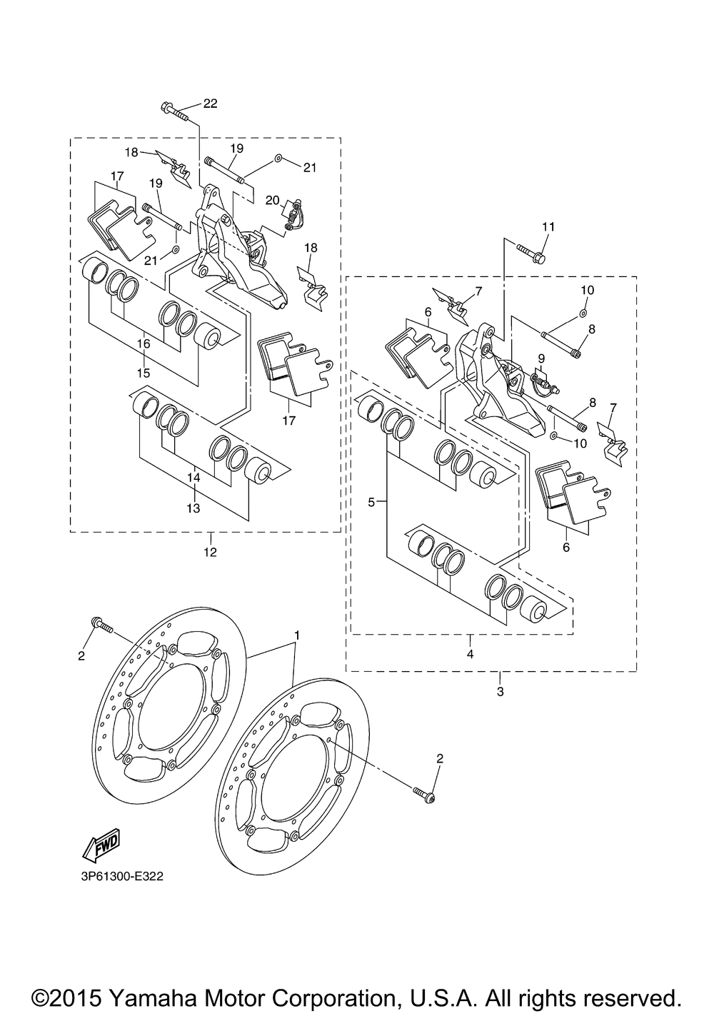 Front brake caliper