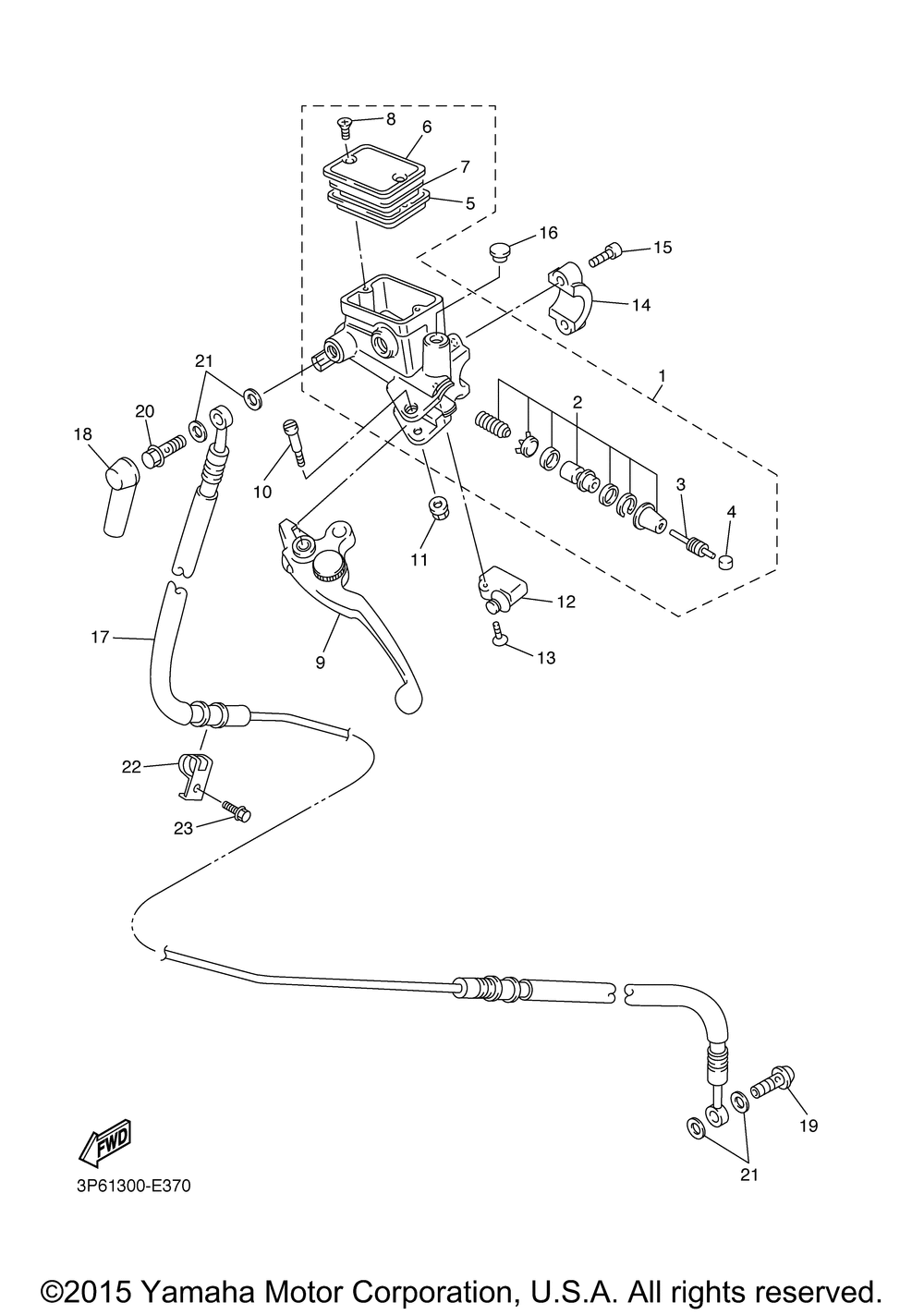 Front master cylinder 2