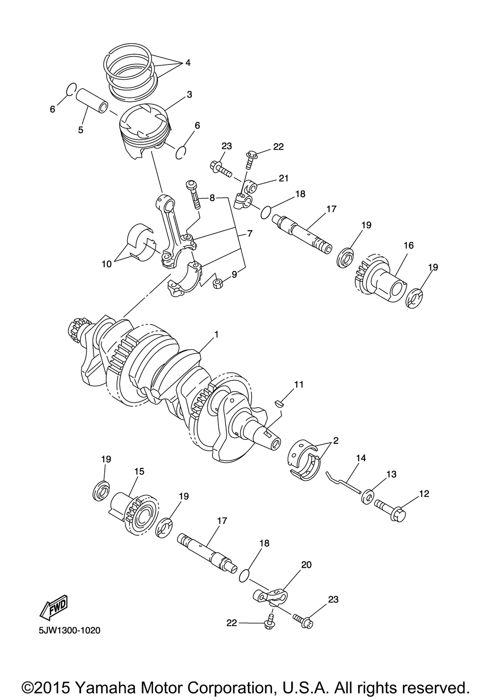 Crankshaft piston