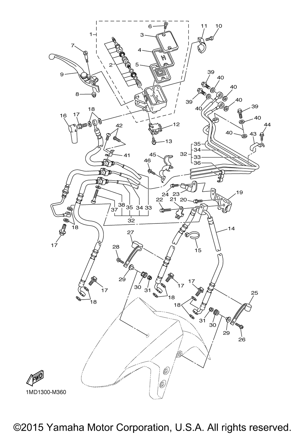 Front master cylinder