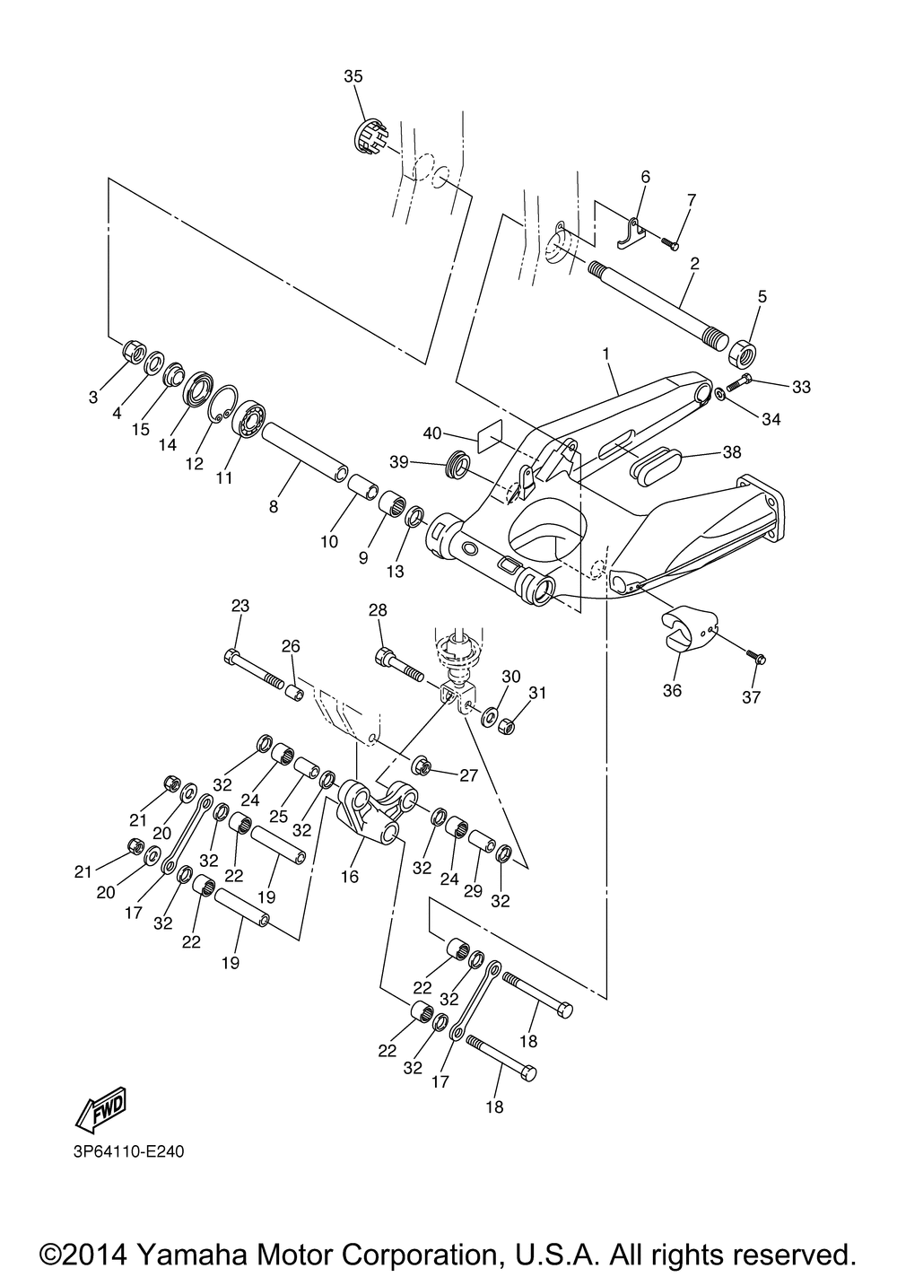 Rear arm