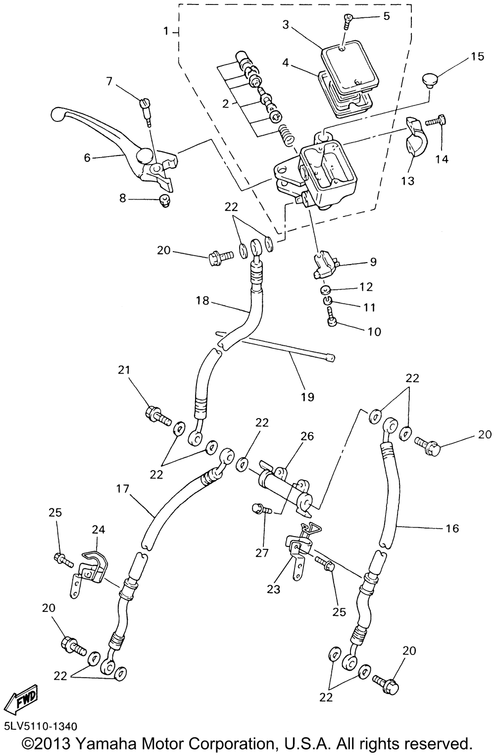 Front master cylinder